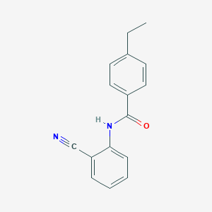 molecular formula C16H14N2O B501486 N-(2-cyanophenyl)-4-ethylbenzamide 