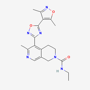 molecular formula C19H22N6O3 B5014876 5-[5-(3,5-dimethyl-1,2-oxazol-4-yl)-1,2,4-oxadiazol-3-yl]-N-ethyl-6-methyl-3,4-dihydro-1H-2,7-naphthyridine-2-carboxamide 