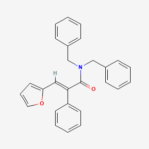 molecular formula C27H23NO2 B5014896 N,N-dibenzyl-3-(2-furyl)-2-phenylacrylamide 