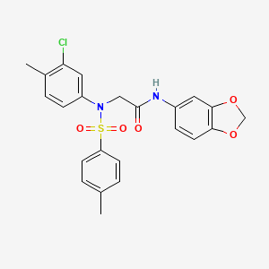 N-(2H-1,3-Benzodioxol-5-YL)-2-[N-(3-chloro-4-methylphenyl)4-methylbenzenesulfonamido]acetamide