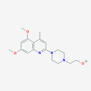 molecular formula C18H25N3O3 B5014925 2-[4-(5,7-Dimethoxy-4-methylquinolin-2-yl)piperazin-1-yl]ethanol 