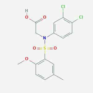 2-(3,4-dichloro-N-(2-methoxy-5-methylphenyl)sulfonylanilino)acetic acid