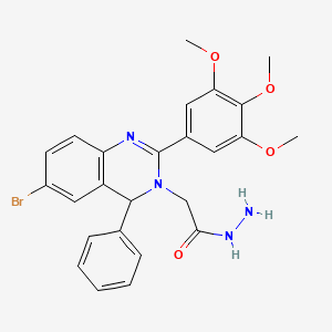 2-[6-bromo-4-phenyl-2-(3,4,5-trimethoxyphenyl)-3(4H)-quinazolinyl]acetohydrazide