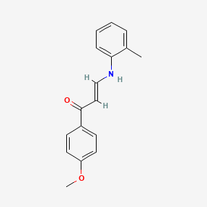 molecular formula C17H17NO2 B5014948 1-(4-methoxyphenyl)-3-[(2-methylphenyl)amino]-2-propen-1-one 