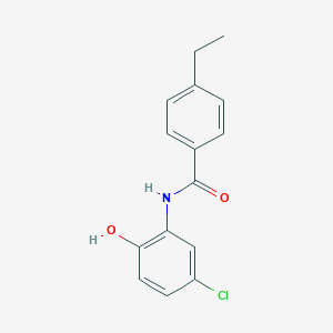 molecular formula C15H14ClNO2 B501495 N-(5-chloro-2-hydroxyphenyl)-4-ethylbenzamide 
