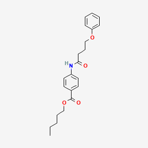 molecular formula C22H27NO4 B5015028 pentyl 4-[(4-phenoxybutanoyl)amino]benzoate 