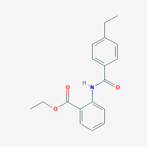 molecular formula C18H19NO3 B501503 Ethyl 2-[(4-ethylbenzoyl)amino]benzoate 