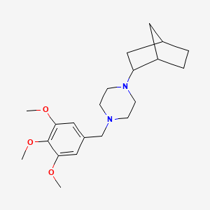 molecular formula C21H32N2O3 B5015038 1-(2-Bicyclo[2.2.1]heptanyl)-4-[(3,4,5-trimethoxyphenyl)methyl]piperazine 