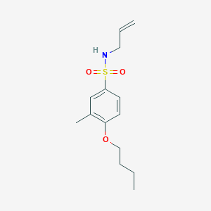 molecular formula C14H21NO3S B5015077 N-allyl-4-butoxy-3-methylbenzenesulfonamide 