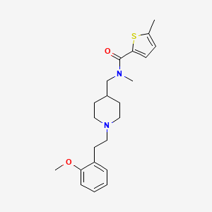 molecular formula C22H30N2O2S B5015108 N-({1-[2-(2-methoxyphenyl)ethyl]-4-piperidinyl}methyl)-N,5-dimethyl-2-thiophenecarboxamide 