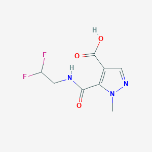 molecular formula C8H9F2N3O3 B5015112 5-{[(2,2-difluoroethyl)amino]carbonyl}-1-methyl-1H-pyrazole-4-carboxylic acid 