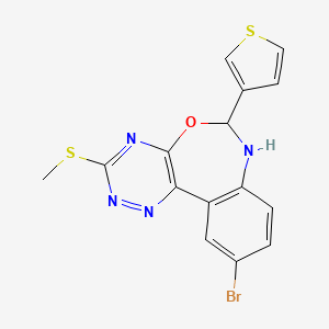 10-Bromo-3-methylsulfanyl-6-thiophen-3-yl-6,7-dihydro-[1,2,4]triazino[5,6-d][3,1]benzoxazepine