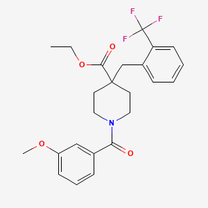 ethyl 1-(3-methoxybenzoyl)-4-[2-(trifluoromethyl)benzyl]-4-piperidinecarboxylate