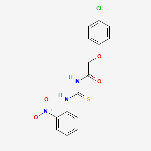 2-(4-chlorophenoxy)-N-{[(2-nitrophenyl)amino]carbonothioyl}acetamide