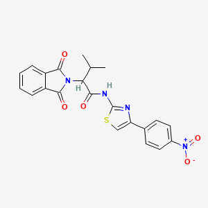 2-(1,3-dioxo-1,3-dihydro-2H-isoindol-2-yl)-3-methyl-N-[4-(4-nitrophenyl)-1,3-thiazol-2-yl]butanamide