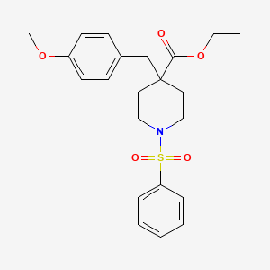 ethyl 4-(4-methoxybenzyl)-1-(phenylsulfonyl)-4-piperidinecarboxylate