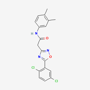 molecular formula C18H15Cl2N3O2 B5015160 2-[5-(2,5-dichlorophenyl)-1,2,4-oxadiazol-3-yl]-N-(3,4-dimethylphenyl)acetamide 