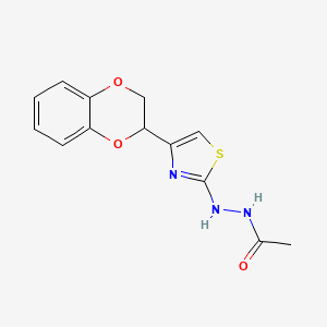 molecular formula C13H13N3O3S B5015167 N'-[4-(2,3-dihydro-1,4-benzodioxin-2-yl)-1,3-thiazol-2-yl]acetohydrazide 