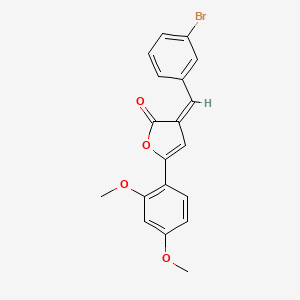 (3Z)-3-[(3-Bromophenyl)methylidene]-5-(2,4-dimethoxyphenyl)-2,3-dihydrofuran-2-one