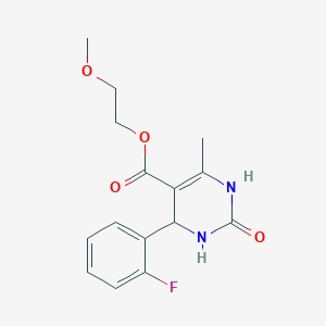 2-methoxyethyl 4-(2-fluorophenyl)-6-methyl-2-oxo-1,2,3,4-tetrahydro-5-pyrimidinecarboxylate