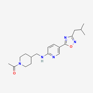 N-[(1-acetyl-4-piperidinyl)methyl]-5-(3-isobutyl-1,2,4-oxadiazol-5-yl)-2-pyridinamine