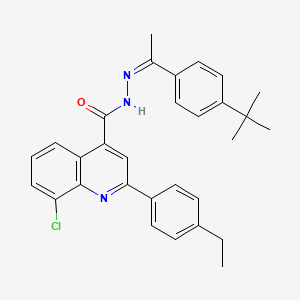 molecular formula C30H30ClN3O B5015219 N'-[1-(4-tert-butylphenyl)ethylidene]-8-chloro-2-(4-ethylphenyl)-4-quinolinecarbohydrazide 