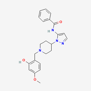 molecular formula C23H26N4O3 B5015225 N-{1-[1-(2-hydroxy-4-methoxybenzyl)-4-piperidinyl]-1H-pyrazol-5-yl}benzamide 