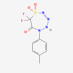 molecular formula C9H8F2N4O3S B5015240 7,7-difluoro-5-(4-methylphenyl)-2,5-dihydro-1,2,3,4,5-thiatetrazepin-6(7H)-one 1,1-dioxide 