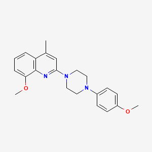 molecular formula C22H25N3O2 B5015255 8-methoxy-2-[4-(4-methoxyphenyl)-1-piperazinyl]-4-methylquinoline 