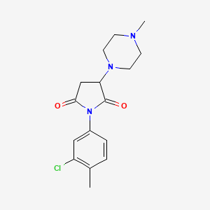 1-(3-chloro-4-methylphenyl)-3-(4-methyl-1-piperazinyl)-2,5-pyrrolidinedione