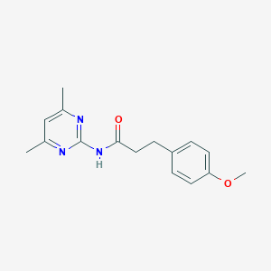 molecular formula C16H19N3O2 B501530 N-(4,6-dimethyl-2-pyrimidinyl)-3-(4-methoxyphenyl)propanamide 
