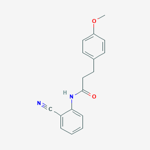 molecular formula C17H16N2O2 B501531 N-(2-cyanophenyl)-3-(4-methoxyphenyl)propanamide 