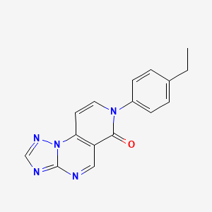 molecular formula C16H13N5O B5015319 7-(4-ethylphenyl)pyrido[3,4-e][1,2,4]triazolo[1,5-a]pyrimidin-6(7H)-one 