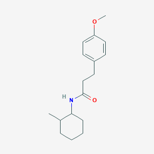 molecular formula C17H25NO2 B501533 3-(4-methoxyphenyl)-N-(2-methylcyclohexyl)propanamide 