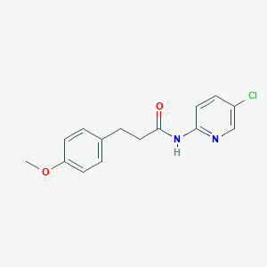 molecular formula C15H15ClN2O2 B501534 N-(5-chloro-2-pyridinyl)-3-(4-methoxyphenyl)propanamide 