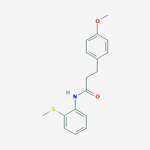 molecular formula C17H19NO2S B501536 3-(4-methoxyphenyl)-N-[2-(methylsulfanyl)phenyl]propanamide 