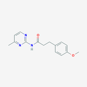 molecular formula C15H17N3O2 B501537 3-(4-methoxyphenyl)-N-(4-methyl-2-pyrimidinyl)propanamide 