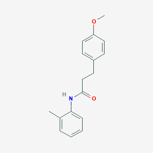 molecular formula C17H19NO2 B501538 3-(4-methoxyphenyl)-N-(2-methylphenyl)propanamide 