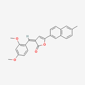 molecular formula C24H20O4 B5015398 3-(2,4-dimethoxybenzylidene)-5-(6-methyl-2-naphthyl)-2(3H)-furanone 