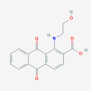 molecular formula C17H13NO5 B5015405 1-[(2-hydroxyethyl)amino]-9,10-dioxo-9,10-dihydro-2-anthracenecarboxylic acid 