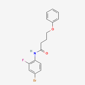 molecular formula C16H15BrFNO2 B5015419 N-(4-bromo-2-fluorophenyl)-4-phenoxybutanamide 