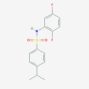 molecular formula C15H15F2NO2S B501543 N-(2,5-difluorophenyl)-4-isopropylbenzenesulfonamide 