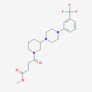 methyl 4-oxo-4-(3-{4-[3-(trifluoromethyl)phenyl]-1-piperazinyl}-1-piperidinyl)butanoate