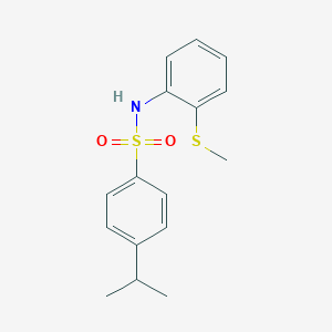 molecular formula C16H19NO2S2 B501544 4-isopropyl-N-[2-(methylsulfanyl)phenyl]benzenesulfonamide 