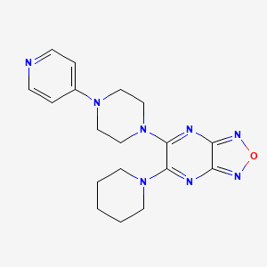 molecular formula C18H22N8O B5015458 5-(1-piperidinyl)-6-[4-(4-pyridinyl)-1-piperazinyl][1,2,5]oxadiazolo[3,4-b]pyrazine 