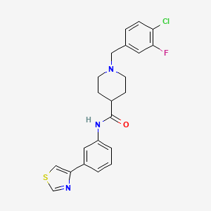 molecular formula C22H21ClFN3OS B5015464 1-(4-chloro-3-fluorobenzyl)-N-[3-(1,3-thiazol-4-yl)phenyl]-4-piperidinecarboxamide 