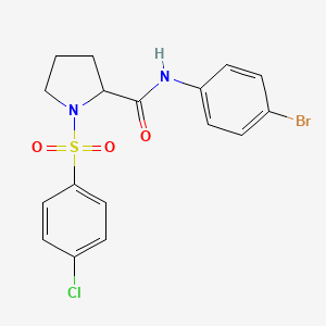 N-(4-bromophenyl)-1-[(4-chlorophenyl)sulfonyl]prolinamide