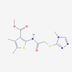 methyl 4,5-dimethyl-2-({[(4-methyl-4H-1,2,4-triazol-3-yl)thio]acetyl}amino)-3-thiophenecarboxylate