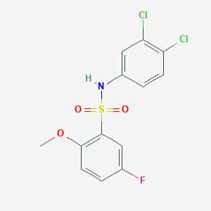 molecular formula C13H10Cl2FNO3S B5015497 N-(3,4-dichlorophenyl)-5-fluoro-2-methoxybenzenesulfonamide 