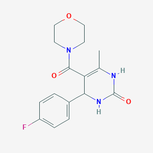 molecular formula C16H18FN3O3 B5015503 4-(4-fluorophenyl)-6-methyl-5-(4-morpholinylcarbonyl)-3,4-dihydro-2(1H)-pyrimidinone 